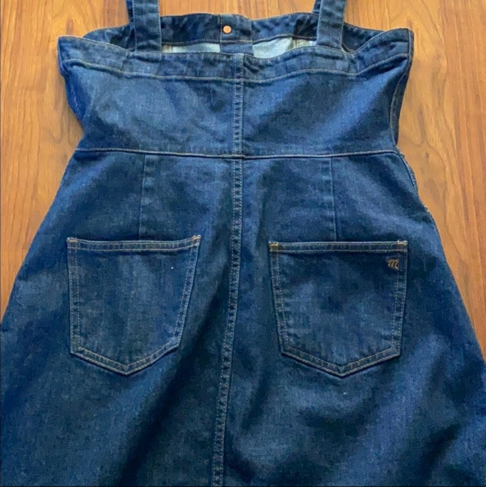 MADEWELL Sleeveless Denim Overall Dress -Sz8 - Picture 6 of 8